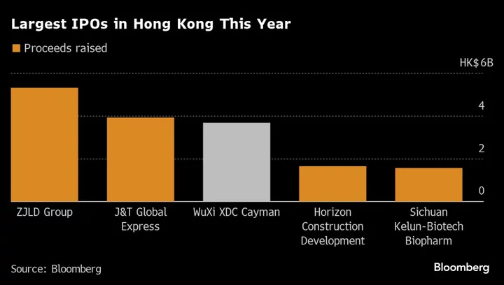 Chinese Biopharma Firm Wuxi XDC Climbs 31% on Debut in Hong Kong
