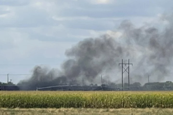 Explosion at world's largest railyard in Nebraska prompts evacuations because of heavy toxic smoke