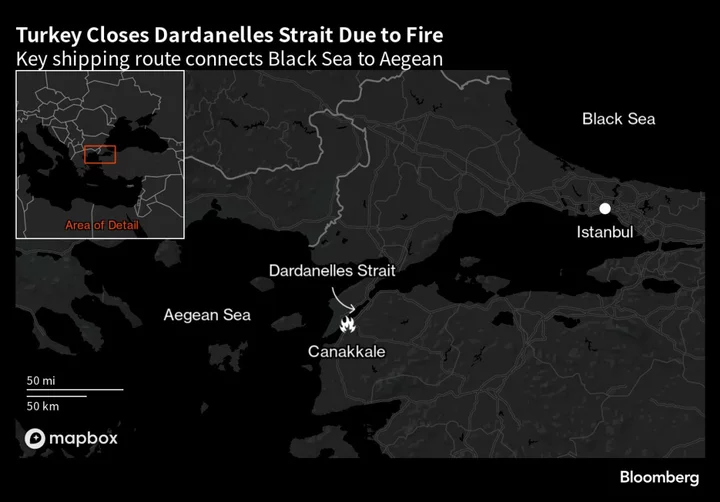 Turkey Keeps Key Shipping Route Closed as Wildfires Rage Nearby