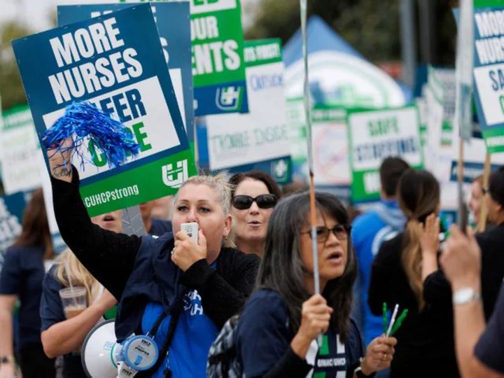 Kaiser Permanente workers start to walk off the job. It's set to become the largest health care worker strike in US history