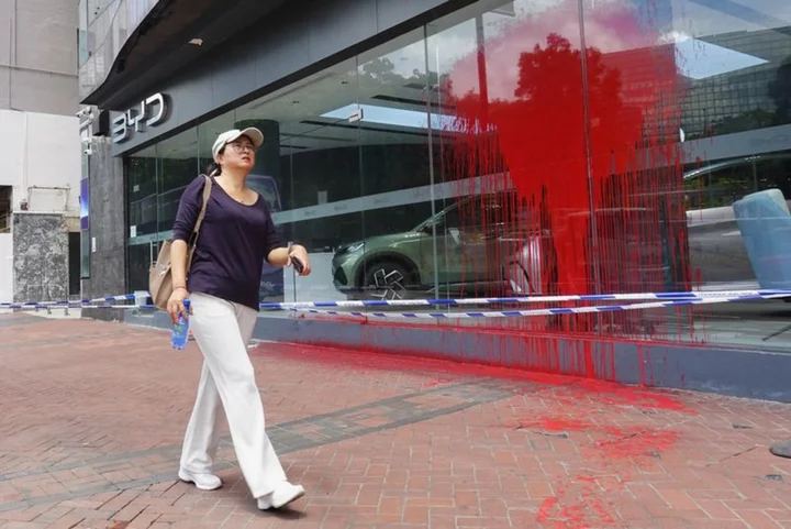 Chinese automaker BYD reopens two Hong Kong showrooms after vandalism