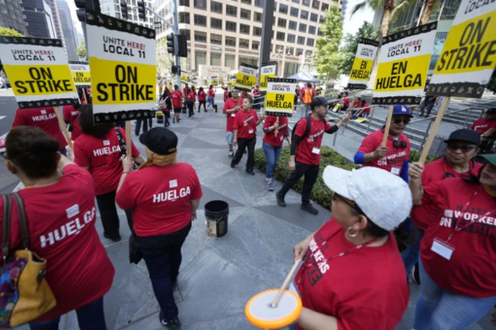 Thousands of hotel workers in Southern California are on strike, demanding better pay and benefits