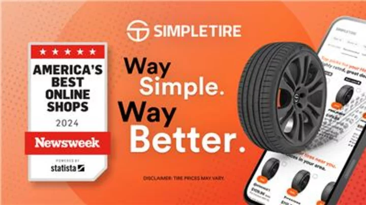 SimpleTire is Top-Ranked Automotive Tire Retailer in Newsweek's 2024 List of America's Best Online Shops