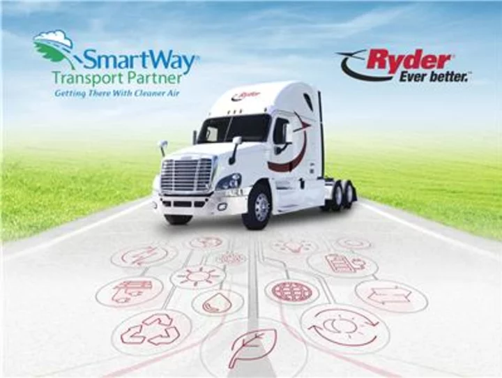 Ryder Recognized for Leadership in Environmental Performance by U.S. EPA SmartWay®