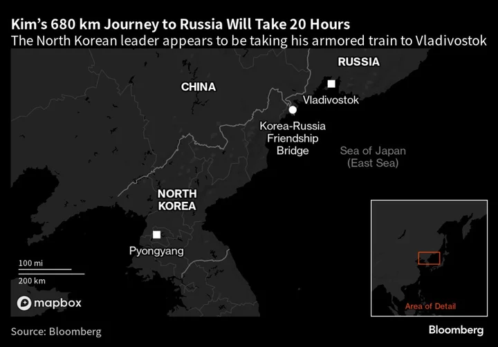 Kim Jong Un’s Train Headed Toward Russia for Putin Talks