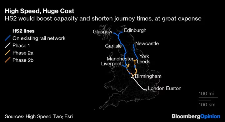 Anger Grows as Sunak Weighs Shortening £100 Billion UK Rail Link