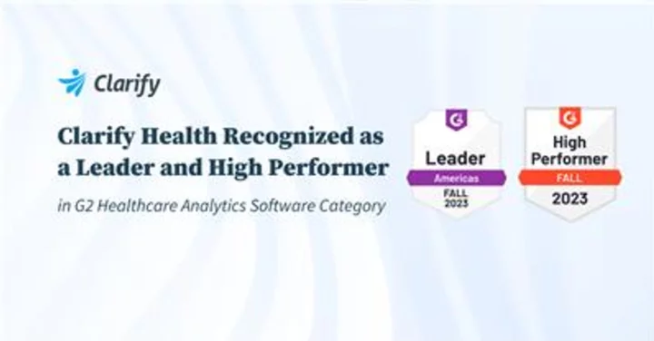 Clarify Health Recognized as a Leader and High Performer in G2 Healthcare Analytics Software Category