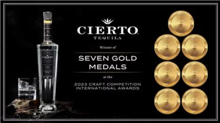 Cierto Tequila Wins Seven Gold Medals at the 2023 Craft Competition International Awards
