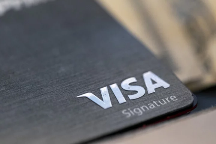 Visa 3Q profits rose as global customers increasingly use credit and debit cards instead of cash