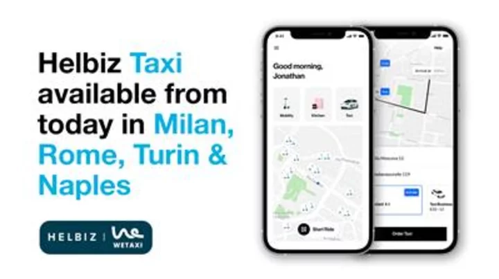 Helbiz Launches Taxi Service in Milan, Rome, Turin and Naples Connecting Users to 25% of Italian Taxis