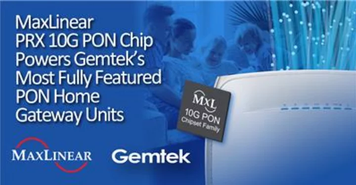 MaxLinear PRX 10G PON Chip Powers Gemtek’s Most Fully Featured PON Home Gateway Units
