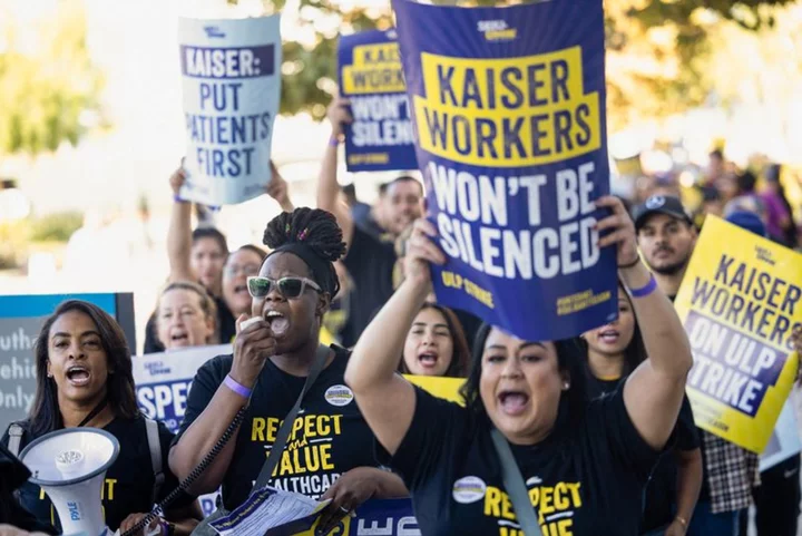 Kaiser healthcare union says week-long strike possible early next month