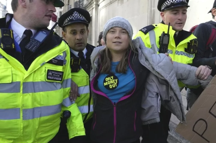 Greta Thunberg charged with public order offense in UK after arrest outside oil industry conference