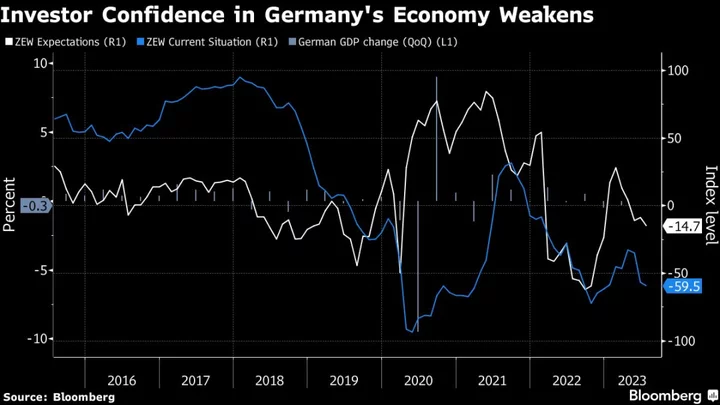 German Investor Outlook Sours Further in Sign of Muted Outlook