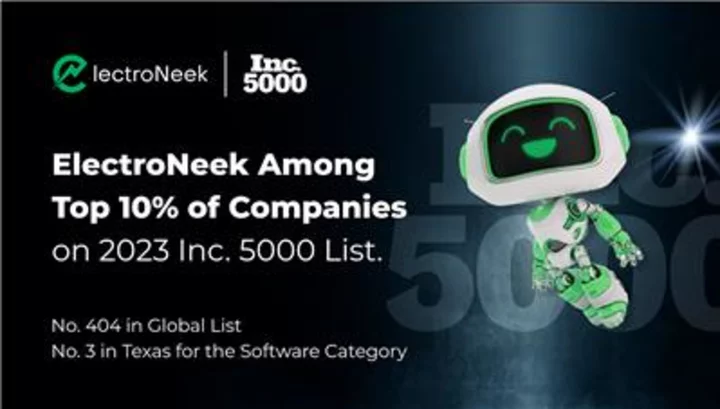 ElectroNeek Among Top 10% of Companies on 2023 Inc. 5000 List