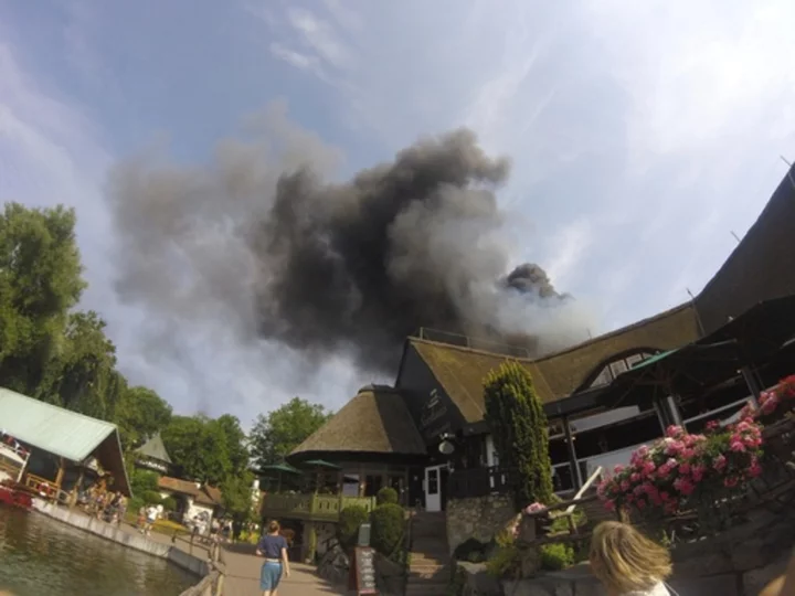 Large fire breaks out at Germany's biggest theme park, police says blaze is 