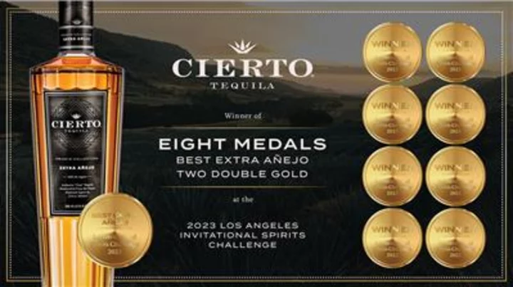 Cierto Tequila Wins Best Extra Añejo and Two Double Golds at the Los Angeles Invitational Spirits Challenge