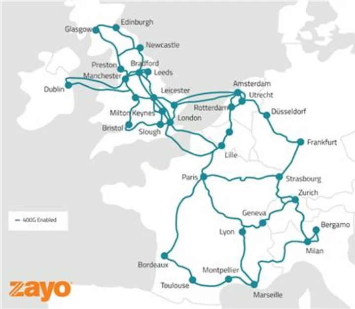 Zayo Supercharges Connectivity With Fully-Enabled 400G European Network