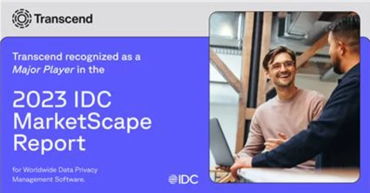 Transcend named as a Major Player in the IDC MarketScape Data Privacy Compliance Software 2023 Assessment
