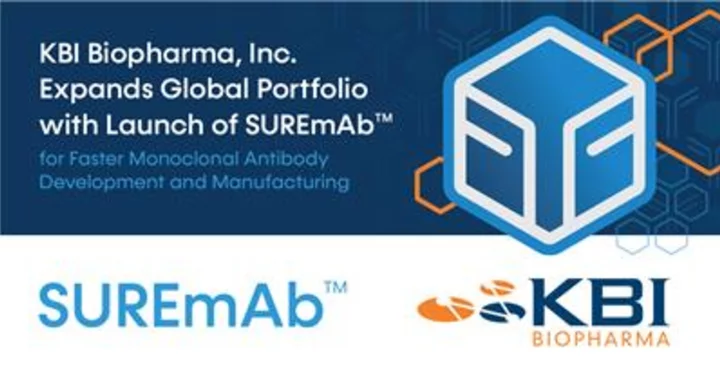 KBI Biopharma, Inc. Expands Global Portfolio with Launch of SUREmAb™ for Faster Monoclonal Antibody Development and Manufacturing