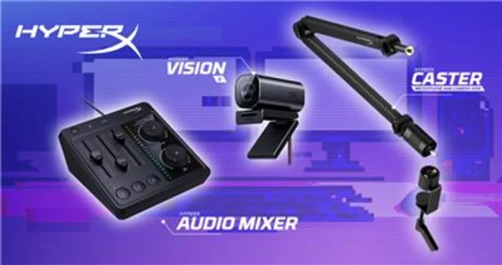 HyperX Unveils First HyperX Webcam and Audio Mixer Plus Industry’s First Toolless Spring-Loaded Microphone and Camera Arm as Part of Growing Solutions Lineup for Gaming Creators During HP Imagine 2023