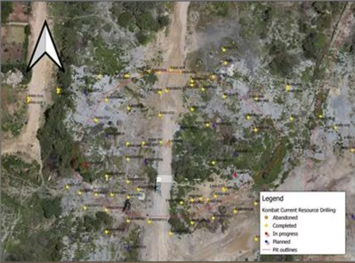 Drilling in East 400 Area Continues to Delineate Mineralization at Kombat, Namibia – 13 metres at 4.2% Cu and 13.1 g/t Ag