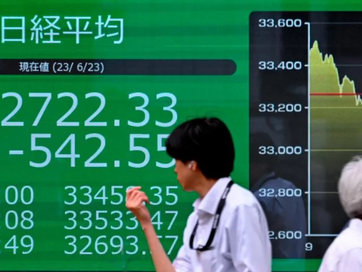 Asian markets slide as investors fear more rate hikes by major central banks
