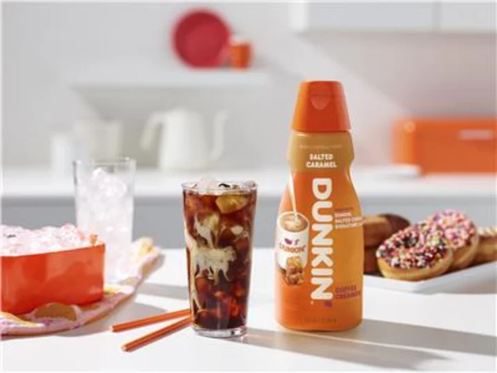 Dunkin’® Introduces New Salted Caramel Creamer: Sweet Meets Salty for Your Cup of Coffee at Home