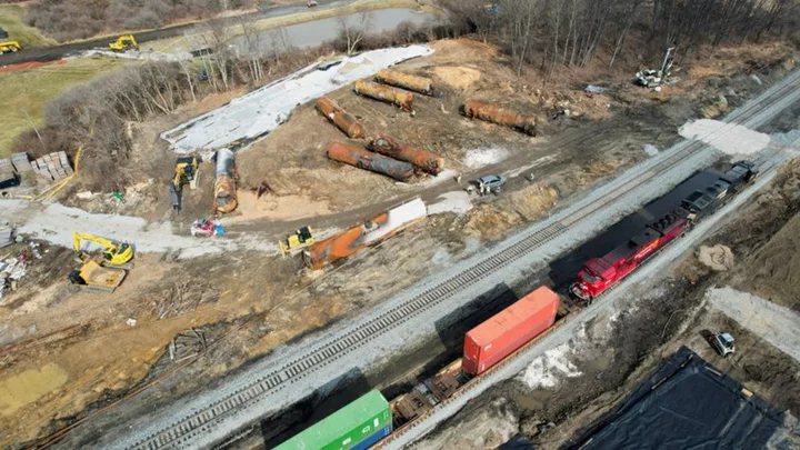 Norfolk Southern agrees to boost safety at Ohio derailment site, US says