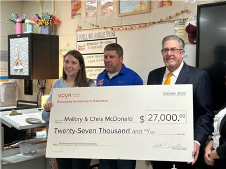 Voya Honors Somerset, Kentucky, Father-Daughter Teaching Duo with $27,000 for Creative Teaching Idea