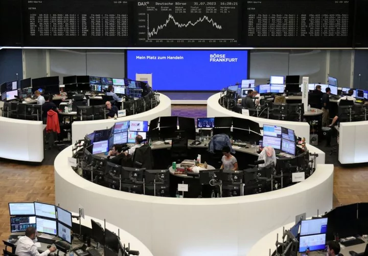 European shares slip as Asia factory activity falters