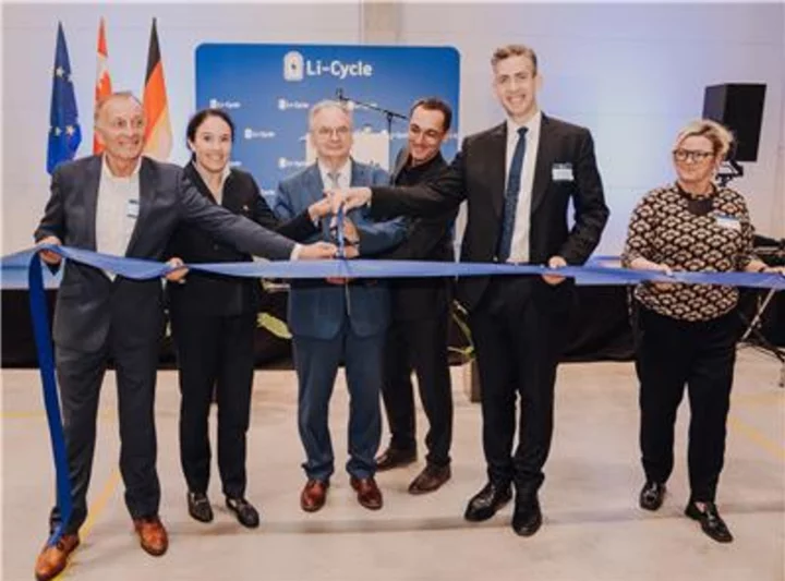 Li-Cycle Celebrates the Opening of One of the Largest Lithium-Ion Battery Recycling Facilities in Europe in Saxony-Anhalt, Germany