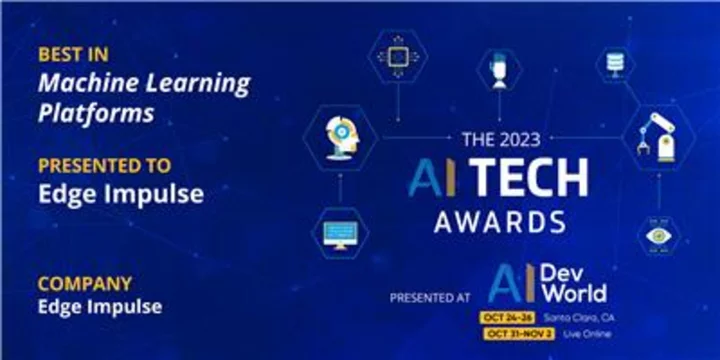 Edge Impulse Wins AI DevWorld’s 2023 AI TechAward for Machine Learning Platforms