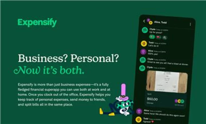 Expensify Unveils Personal Payments and Bill Splitting for Everyone