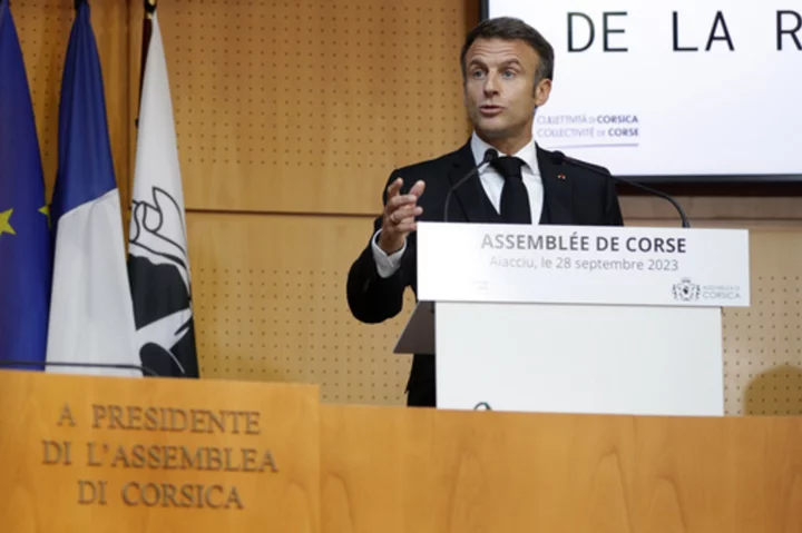 Macron proposes limited autonomy for France's Mediterranean island of Corsica