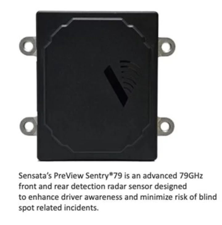 Sensata Technologies Launches Next-Generation PreView Sentry®79 Take-off and Reverse Blind Spot Monitoring Radar