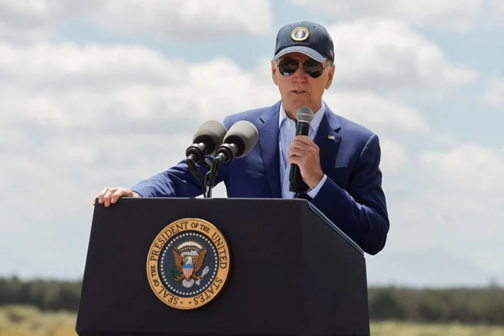 Biden highlights economic transformation at New Mexico wind tower plant