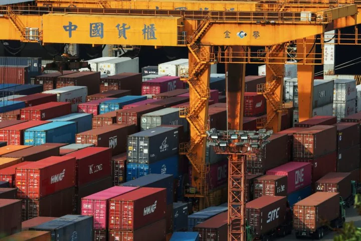 Taiwan May exports drop again as China weighs; outlook stays dim