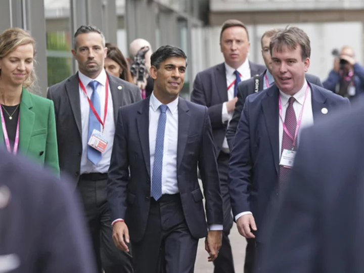 UK Prime Minister Rishi Sunak rallies his Conservatives by saying he's ready to take tough decisions