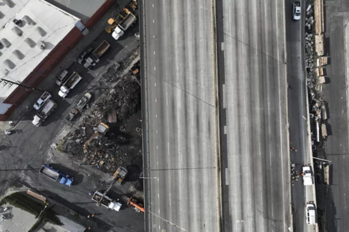 Fire that indefinitely closed vital Los Angeles freeway was likely arson, governor says