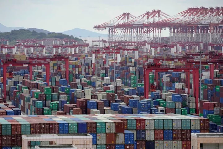 China's August exports, imports fall less than expected