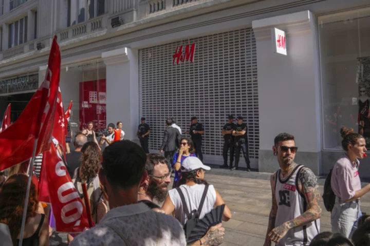 H&M workers strike for higher pay across Spain, shutting down stores