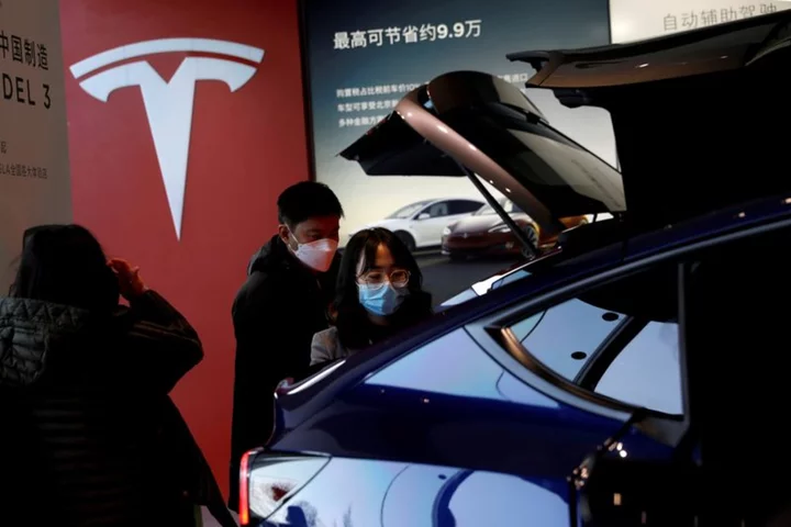Tesla's China-made EV sales in July down 31% mth/mth
