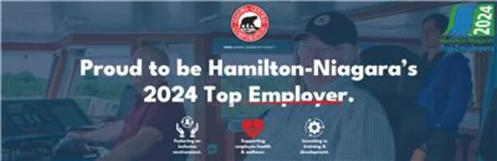 Algoma Central Corporation Named One of Hamilton-Niagara’s Top Employers for the Second Year in a Row