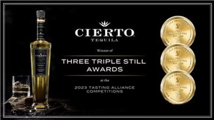 Cierto Tequila Makes Spirits History With Three Triple Still Awards at the 2023 Tasting Alliance Competitions
