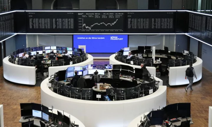 European shares gain on earnings relief, but still log worst month in a year