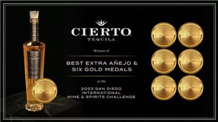 Cierto Tequila Awarded Best Extra Añejo and Six Gold Medals at the San Diego International Wine & Spirits Challenge