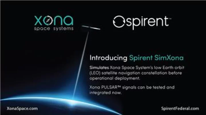 Xona Space Systems Certifies Spirent’s Low Earth Orbit SatNav Constellation Simulator
