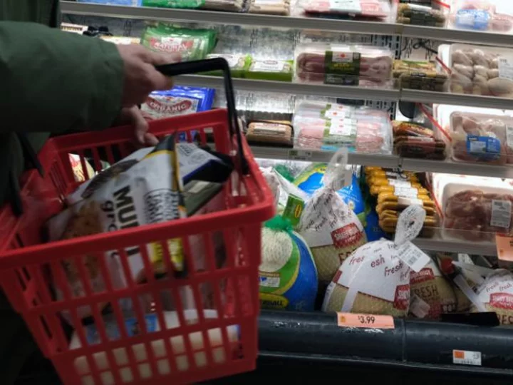 People are spending more on groceries. But they're buying less