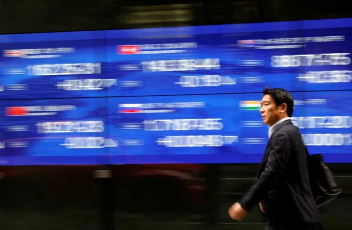 Asia shares edge higher, China disinflation a drag